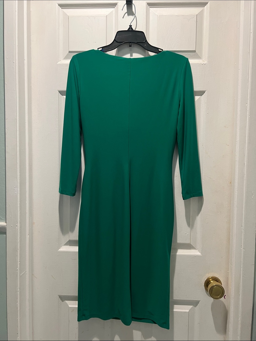 Lauren Ralph Lauren Green Draped Jersey Sheath Dress - Picture 3 of 7